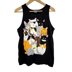 Vintage Enjoi Cool Cats Skateboard Tank Top Womens size Medium